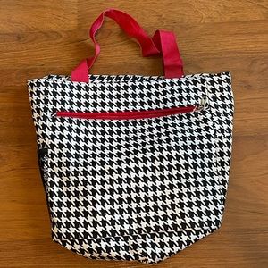 Black and white tote bag